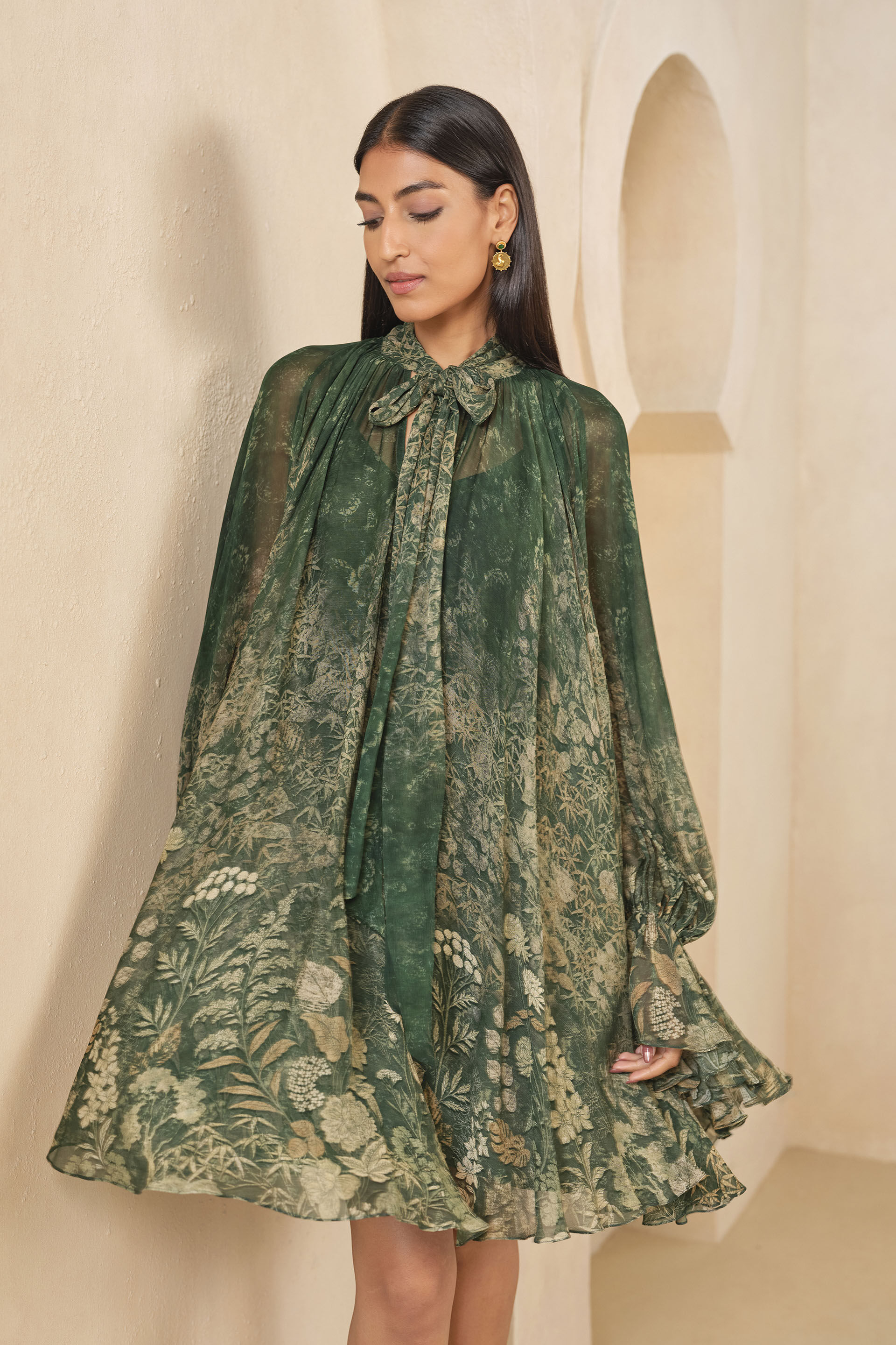 Riko Bemberg Dress - Green, Green, image 5